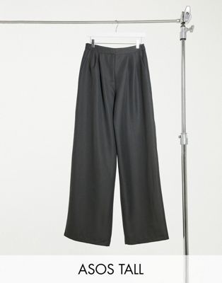 ASOS DESIGN Tall ultimate slouch dad pants in charcoal | ASOS (Global)