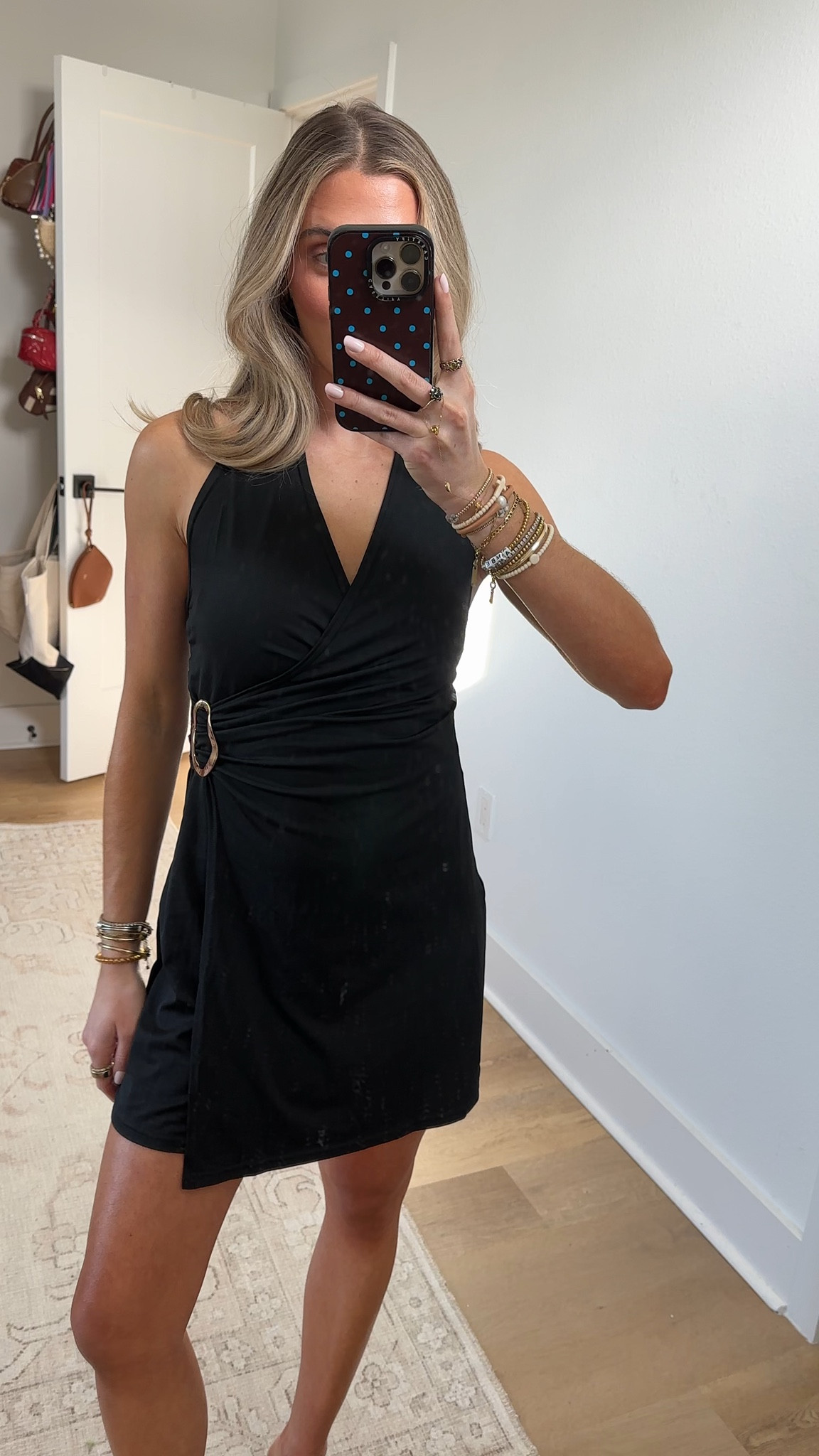 Amazon size small Wenrine Women's Sexy Halter Wrap V Neck Mini Dress Summer Backless Metal Buckle Bodycon Cocktail Club Party Dresses

#LTKootd #LTKWedding #LTKSaleAlert