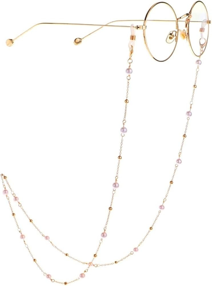 Lanyard Glasses Chains for Women Metal Pearl Beaded Mask Chains Stylish Eye Glasses Chain String ... | Amazon (US)