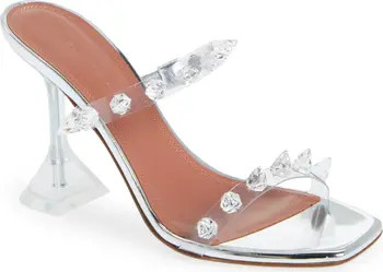 Amina Muaddi Julia Jewel Clear Sandal (Women) | Nordstrom | Nordstrom