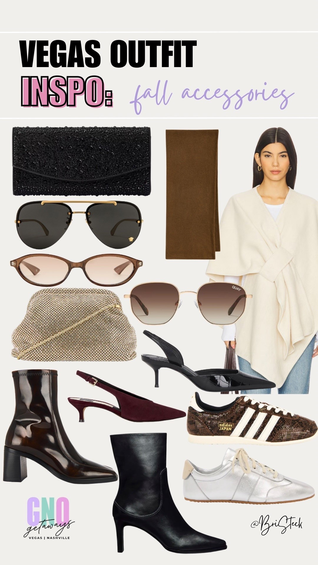 More Las Vegas must haves for fall! Tis the season to switch to #closedtoeshoes and I’m loving these options I found on #shopbop and #revolve. Pack an ankle boot, fashionable sneaker, and some kitten heels and you will be set for any activity here in #lasvegas! I’ve also added a few clutches, sunglasses and wraps. Are you an over packer like me? I try not to but a girls gotta be prepared!


#vegas #lasvegas #girlstrip #girlsnight #accessories #fall #autumn #fallaccessories #packingguide #bachelorette #bachelorettetrip #quay #handbag #clutch #sunnies #booties

#LTKItBag #LTKShoeCrush #LTKStyleTip