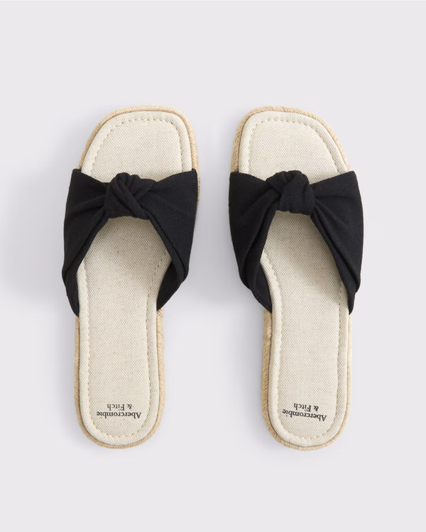 Women's Espadrille Slide Sandals | Women's New Arrivals | Abercrombie.com | Abercrombie & Fitch (US)