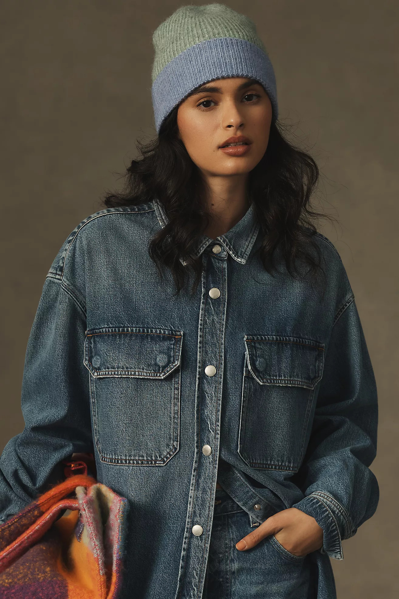 By Anthropologie Colorblock Ribbed Beanie | Anthropologie (US)