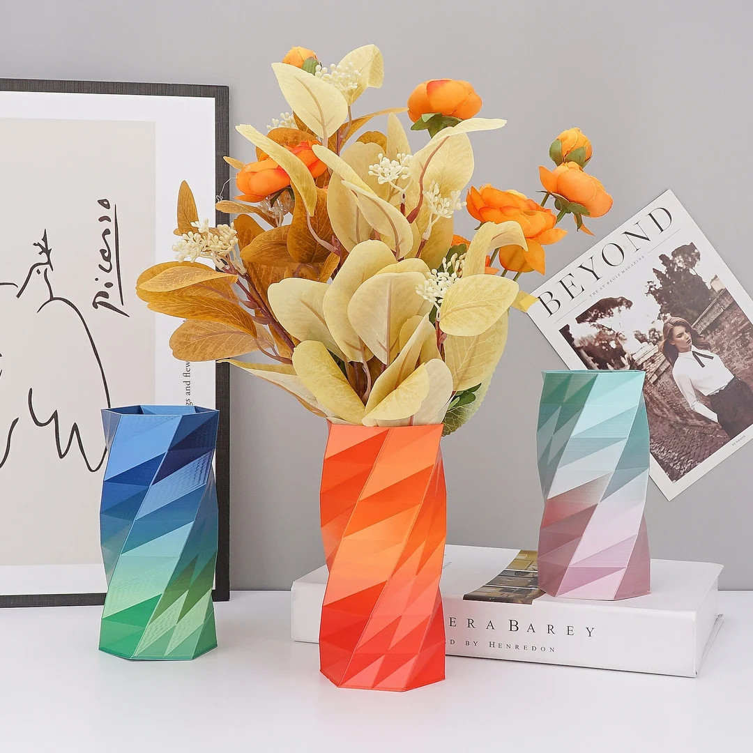 Colorful Trio: Set of 3 Stunning 3D Printed Gradient Vases in Cool, Warm, and Candy Colors! | Etsy (NL)