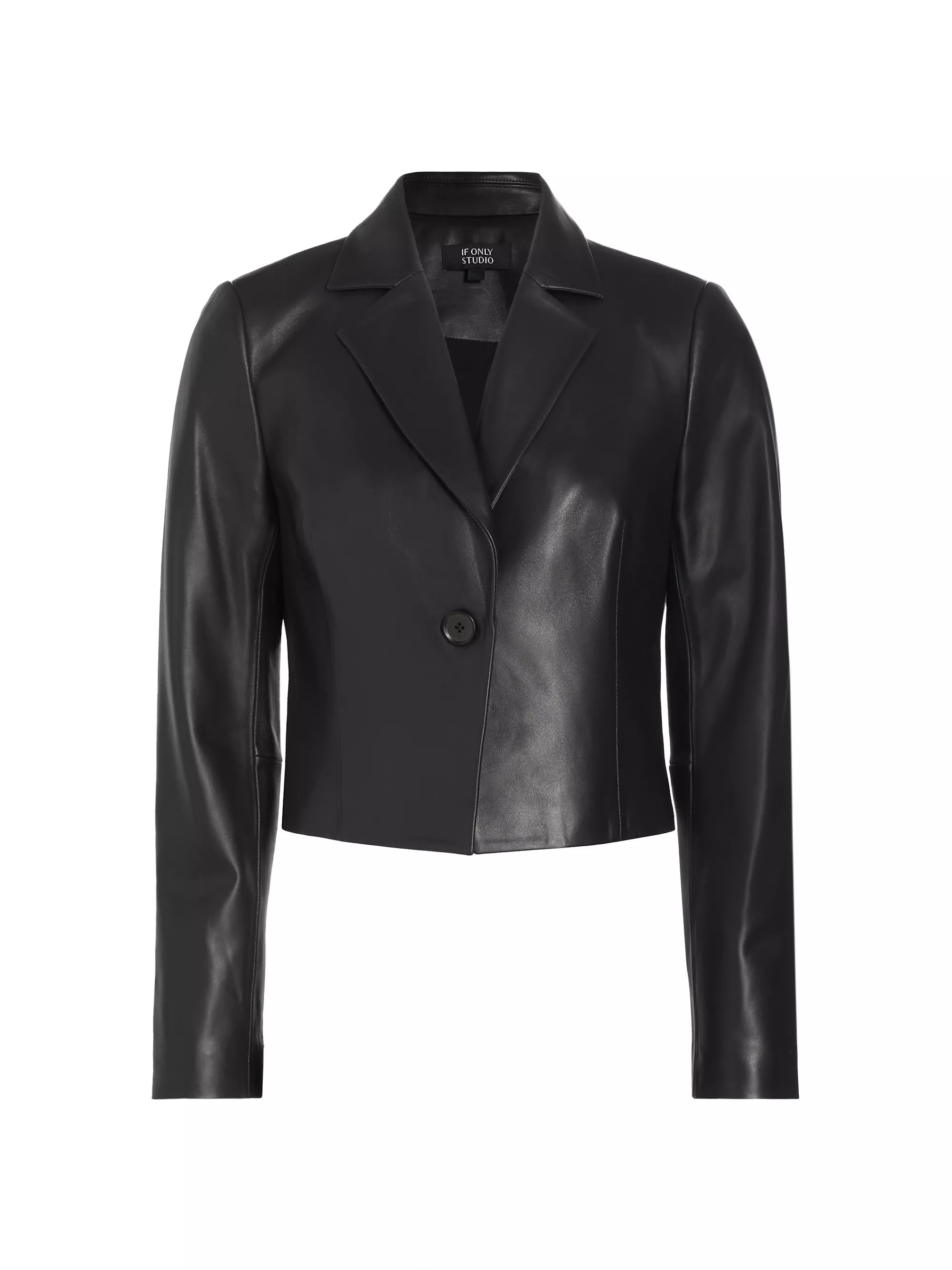 Dayna Cropped Leather Jacket | Saks Fifth Avenue