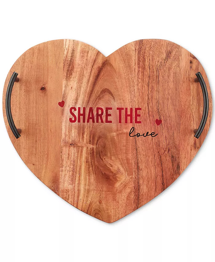 12" Share The Love Wooden Heart Tray, Created by Macy's | Macys (US)