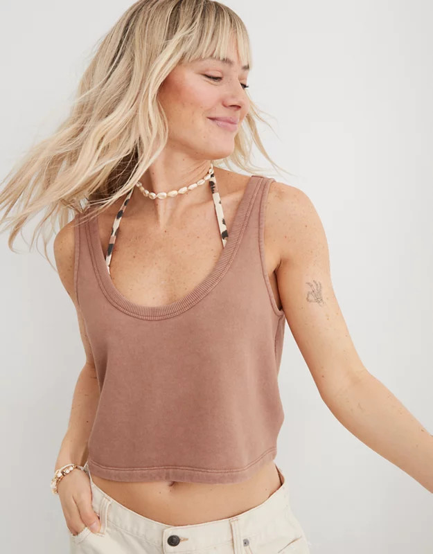 Aerie Weekend Fleece Tank Top | Aerie