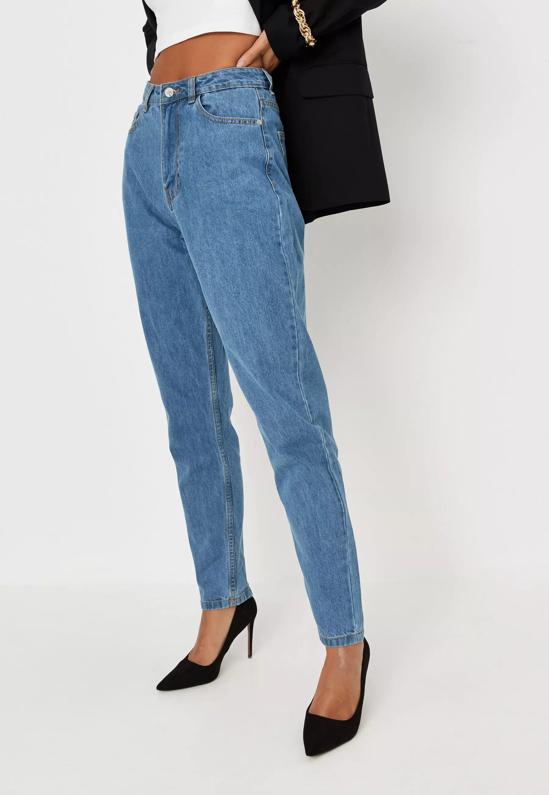 Light Blue Organic Riot Mom Jeans | Missguided (US & CA)
