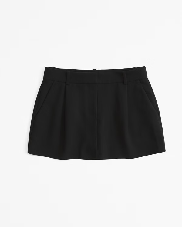 Mid Rise Pleated Mini Skort | Abercrombie & Fitch (US)