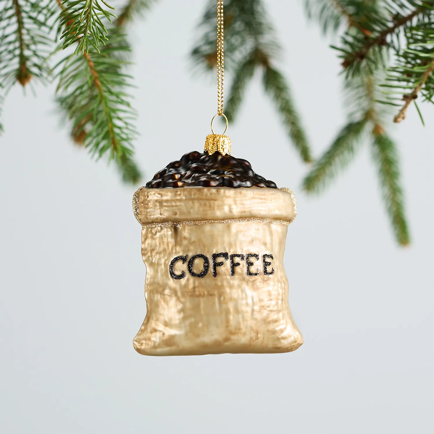 Sur La Table Coffee Beans Glass Ornament, 3.2" | Sur La Table