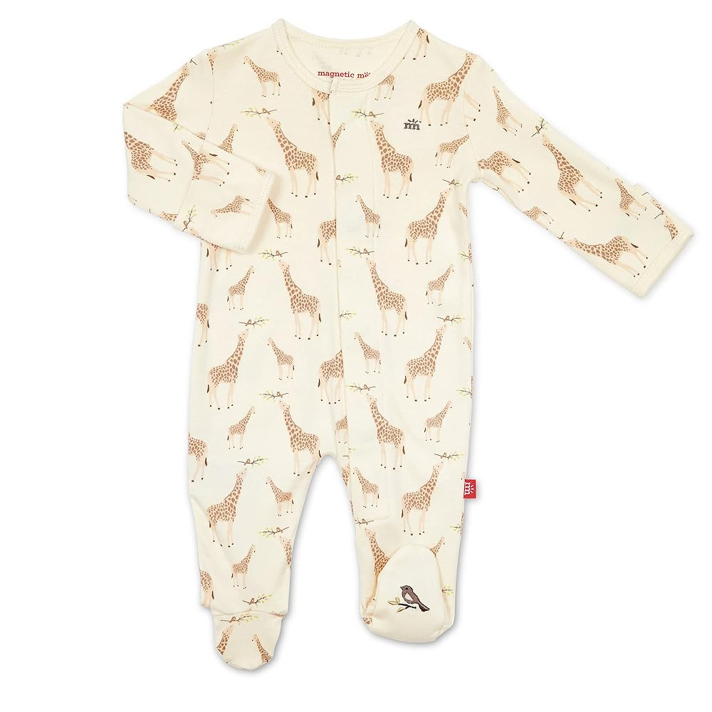 Magnetic Me 100% Organic Cotton Magnetic Baby Footie Pajamas | Super Soft Cotton Fabric | Amazon (US)