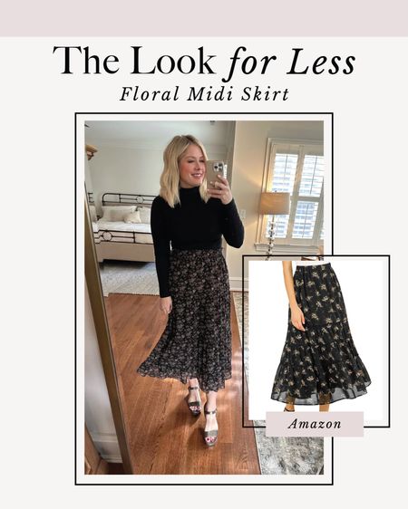 Black floral midi skirts perfect for date night or a special event!

#LTKstyletip #LTKwedding #LTKSeasonal