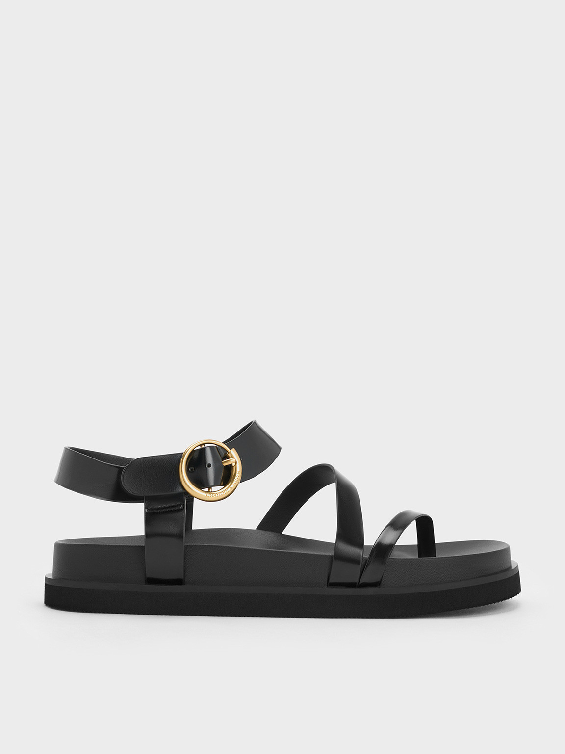 Black Box Buckled Ankle-Strap Strappy Sandals | CHARLES & KEITH UK | Charles & Keith UK
