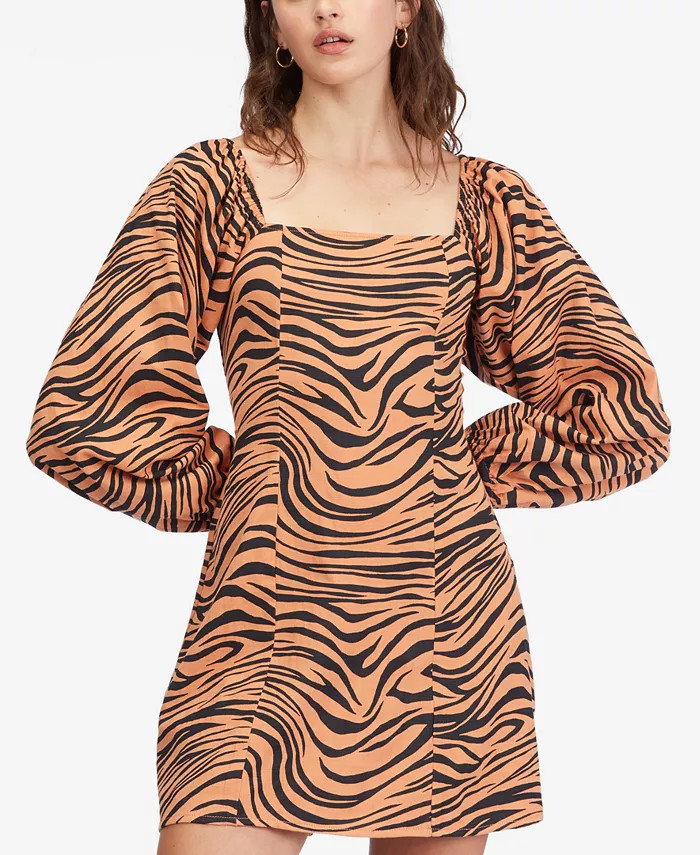 Juniors' Feeling Flirty Animal Print Mini Dress | Macys (US)