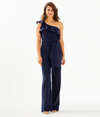 Lyra One-Shoulder Jumpsuit | Lilly Pulitzer