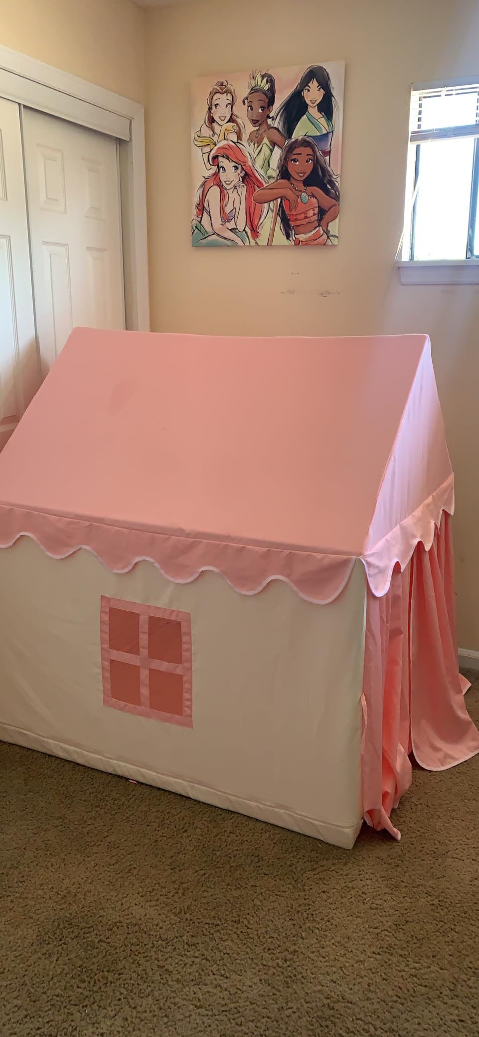 Kids Play Tent with Rug for Girls Large Fairy Playhouse for Kids Princess Castle Tent Gift Toys f... | Amazon (US)