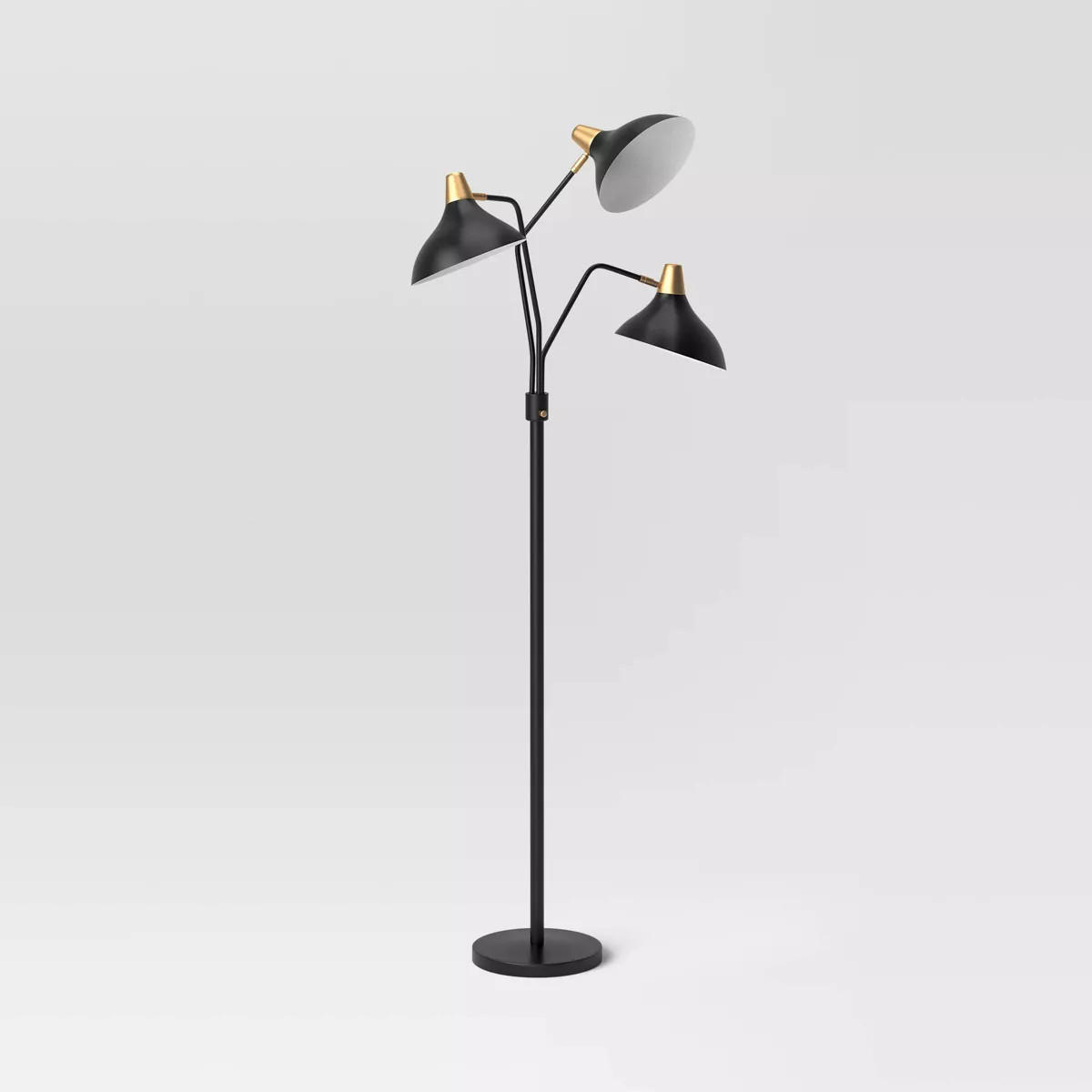 3-Head Floor Lamp Black - Threshold™ | Target
