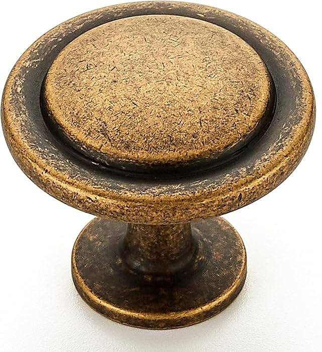 Ravinte 20 Pack 1-1/4 Inch Kitchen Cabinet Knobs Antique Brass Zinc Pulls Door Handles for Dresse... | Amazon (US)