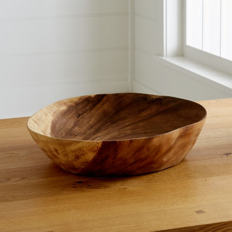 Melita Monkey Pod Wood Bowl + Reviews | Crate & Barrel | Crate & Barrel