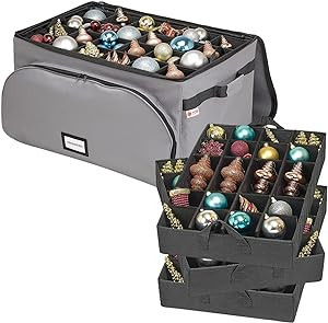 HOLDN’ STORAGE Premium Christmas Ornament Storage Container – Holds Up to 72-4” ornaments D... | Amazon (US)