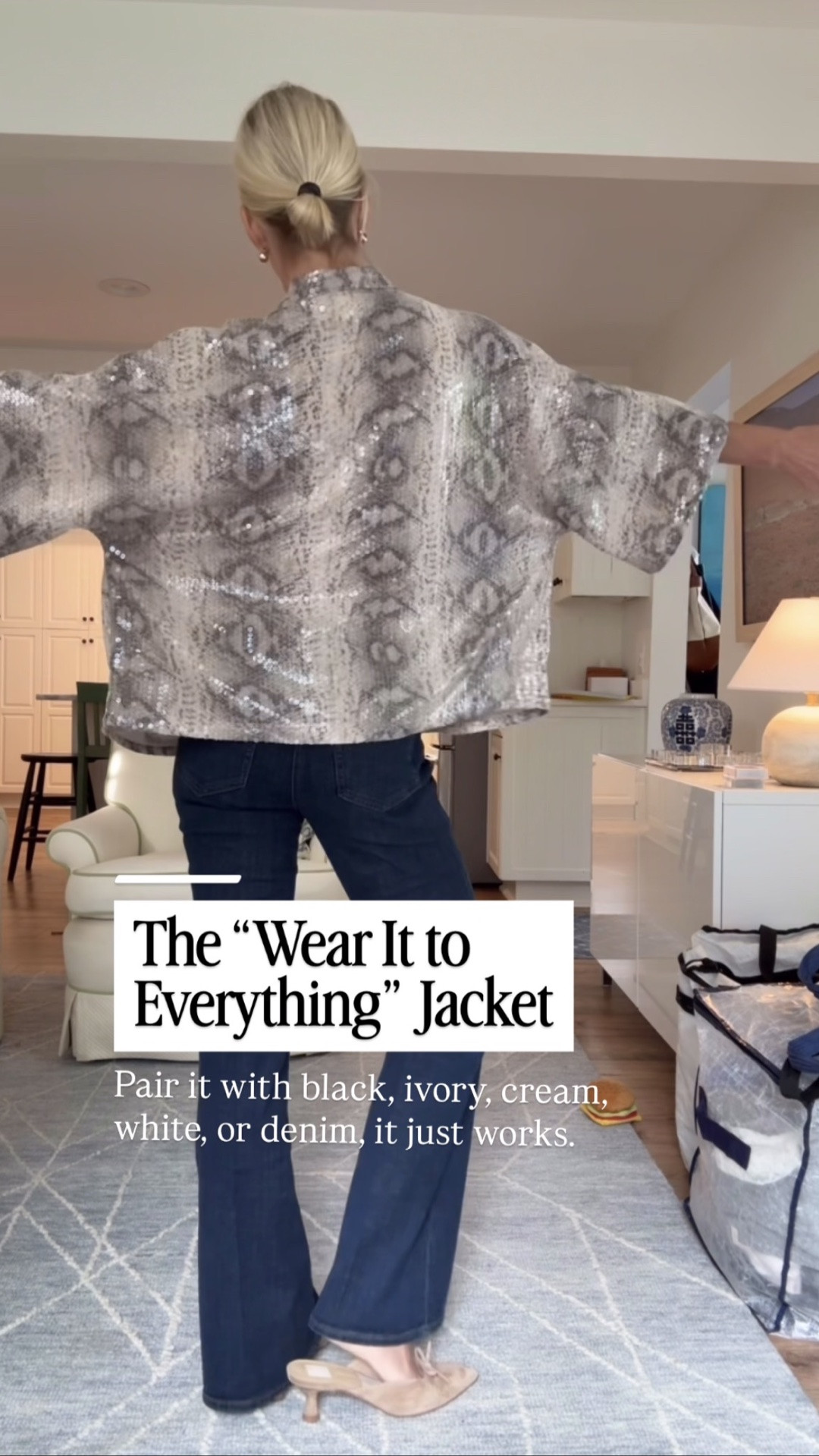 This sequin moto-style jacket is one of my favorite new finds! You could wear it all four seasons, from a simple pair of bootcut jeans and heels to all black, ivory, cream, or white. Honestly, if you wore this to every event on your calendar, you’d be just fine! ✨

👩‍💻 LTK PRO TIPS
❤️ Heart = Support my posts ;-)
🔖 Save = Get sale & restock alerts for the things you love!
📋 Lists = Keep favorites organized (List ideas: Christmas, Birthdays, and Vacations!)
📲 Share = Send lists and products to a friend (or your daughters like me).
💬 Comment = Ask me anything, and I’ll answer. ;-)

#LTKootd #LTKSeasonal #LTKOver40