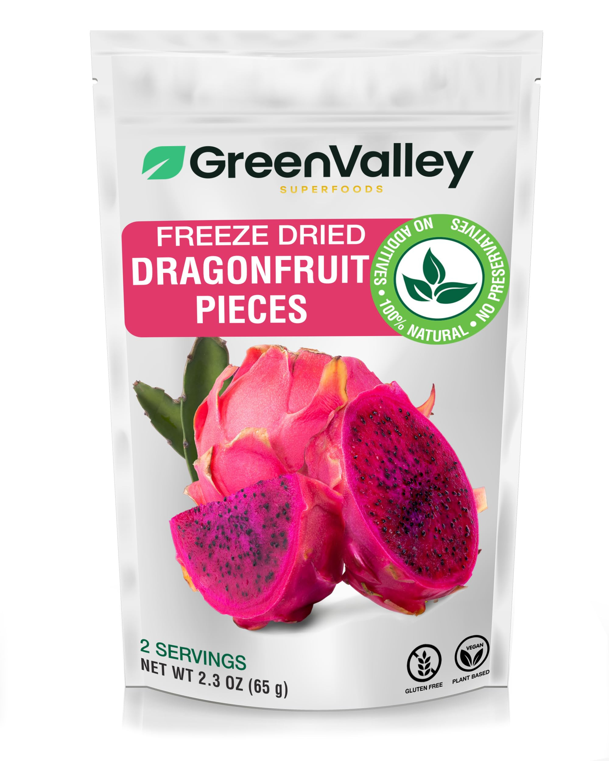 Green Valley Superfoods Freeze-Dried Pitaya Pieces - Vibrant Fuchsia Dragonfruit - Crunchy Health... | Amazon (US)