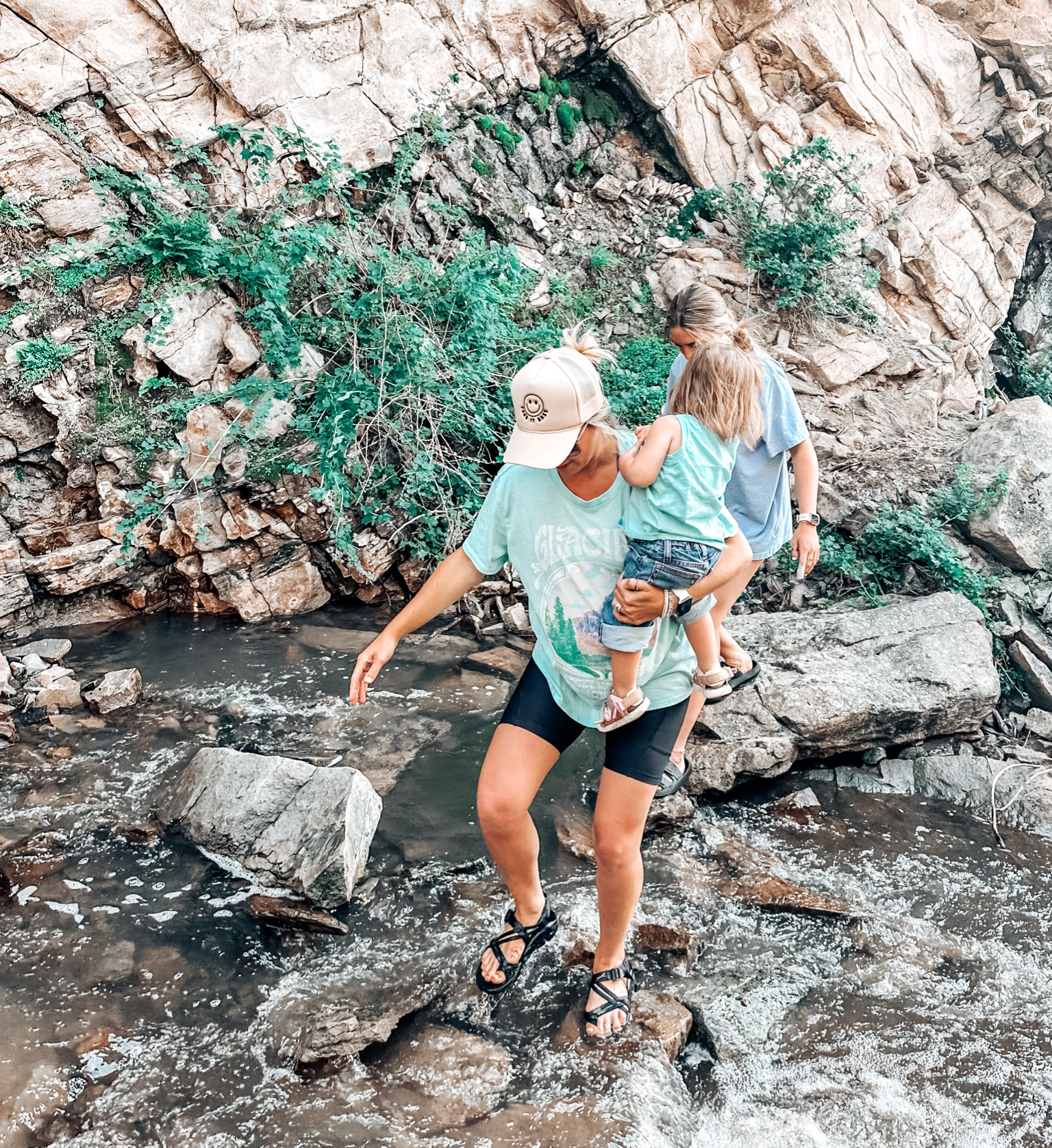 Hiking outfit 
Summer hiking outfit 
Hiking shoes 
Water shoes
Biker shorts 
Biker shorts outfit 
Trucker hat 
Casual summer outfit
Bump friendly 
Maternity 

#LTKbump #LTKshoecrush #LTKstyletip