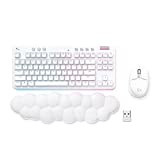 Logitech G Wireless Gaming Combo, G715 Keyboard Clicky + G705 Mouse, Customizable LIGHTSYNC RGB Lighting, Lightspeed Wireless, Bluetooth, PC/Mac/Laptop - White Mist | Amazon (US)