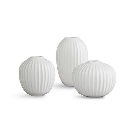 Kähler Hammershøi Miniature Vases - Set of 3 | Pottery Barn (US)