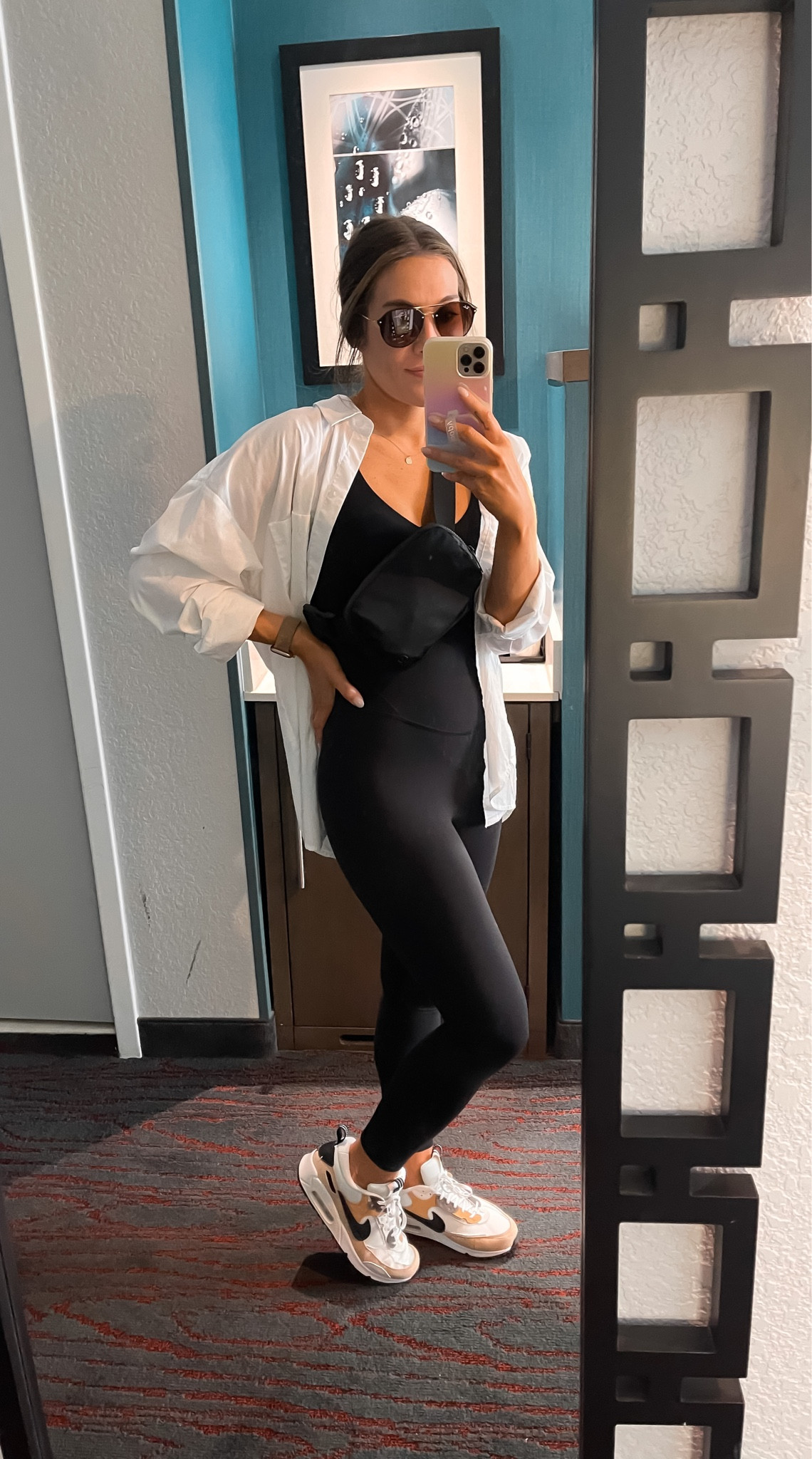 I found the perfect travel outfit!
I splurged on this Lululemon bodysuit and I have zero regrets!

Lululemon bodysuit. Lululemon jumpsuit. Lululemon. Bodysuit. Jumpsuit. Onesie. Oversized button up shirt. Oversized poplin shirt. Oversized white shirt. Nike shoes. Nike. Nike sneakers. Neutral shoes. Neutral sneakers. Neutral Nike. 

#LTKSeasonal #LTKstyletip #LTKtravel