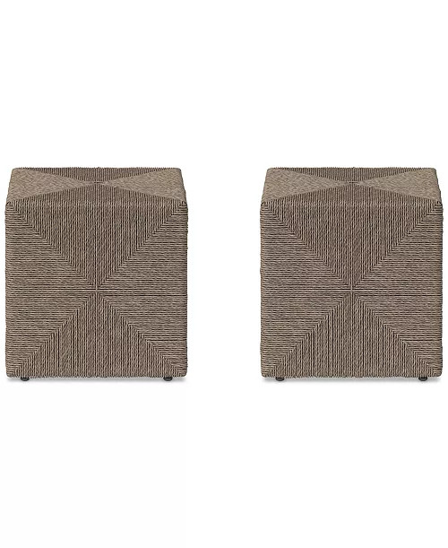 Sonetta Outdoor Seating Cube, Set of 2, Created for Macy's - Macy's | Macy's