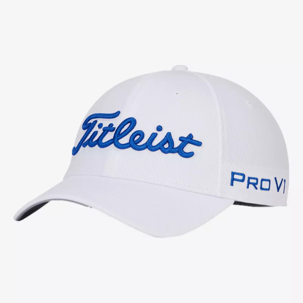 Titleist Tour Elite Golf Hat, White/Royal, M/L | PGA TOUR Superstore