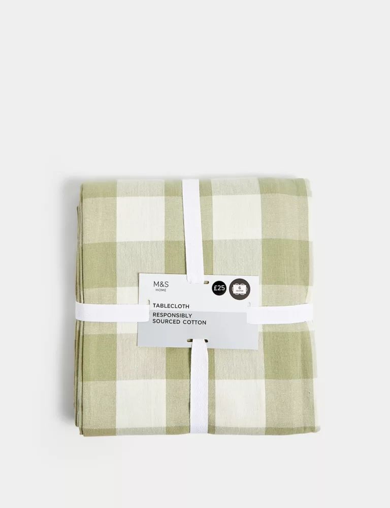 Gingham Pure Cotton Tablecloth | Marks & Spencer (UK)