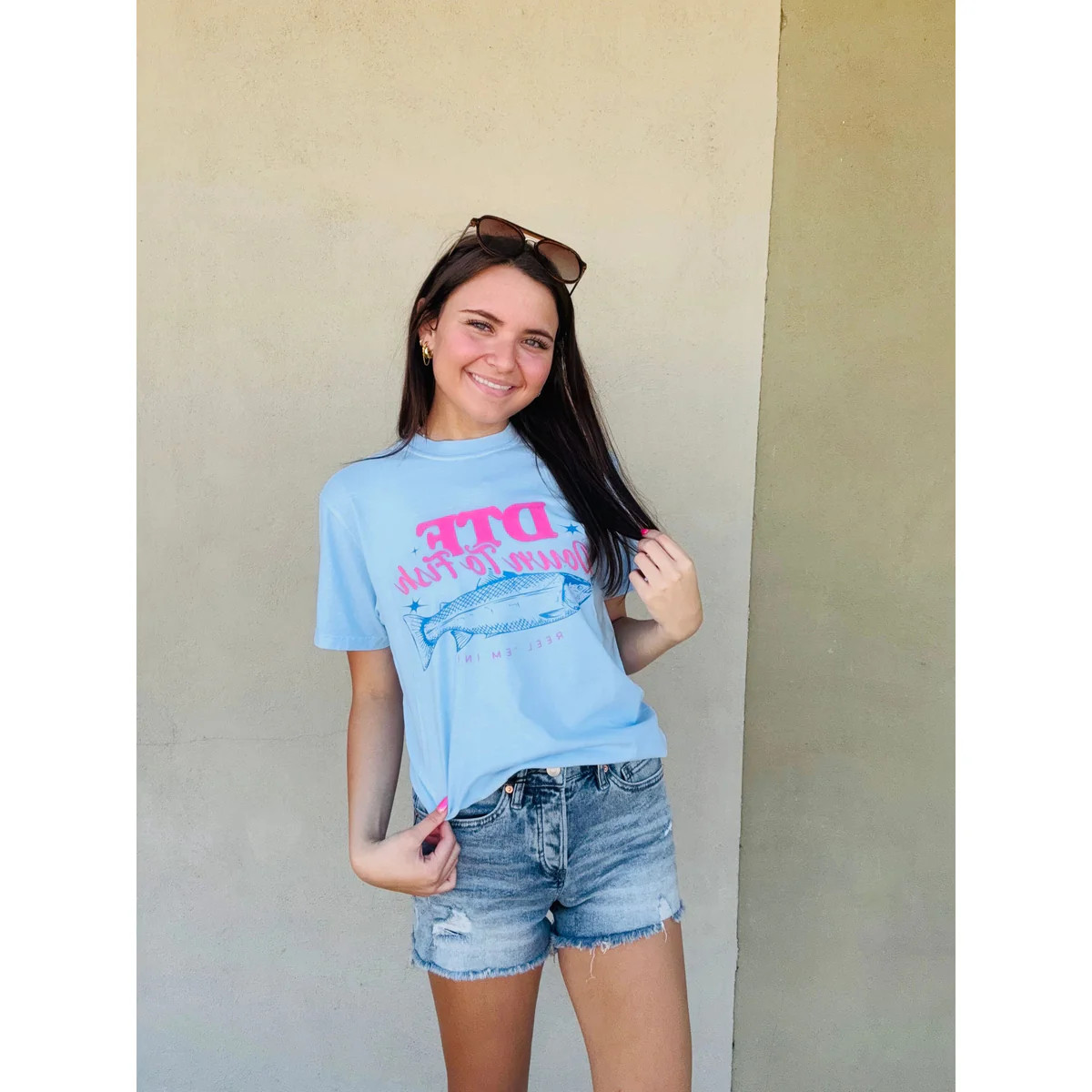 Down To Fish Hydrangea  Graphic Tee | Southern Roots Clothing Co.