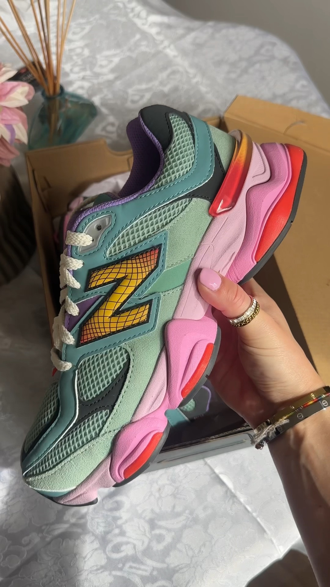 Colorful New Balance 9060 Sneakers 🩷🩵 Perfect for summer 😍 #newbalance9060 

#LTKActive #LTKshoecrush #LTKSeasonal
