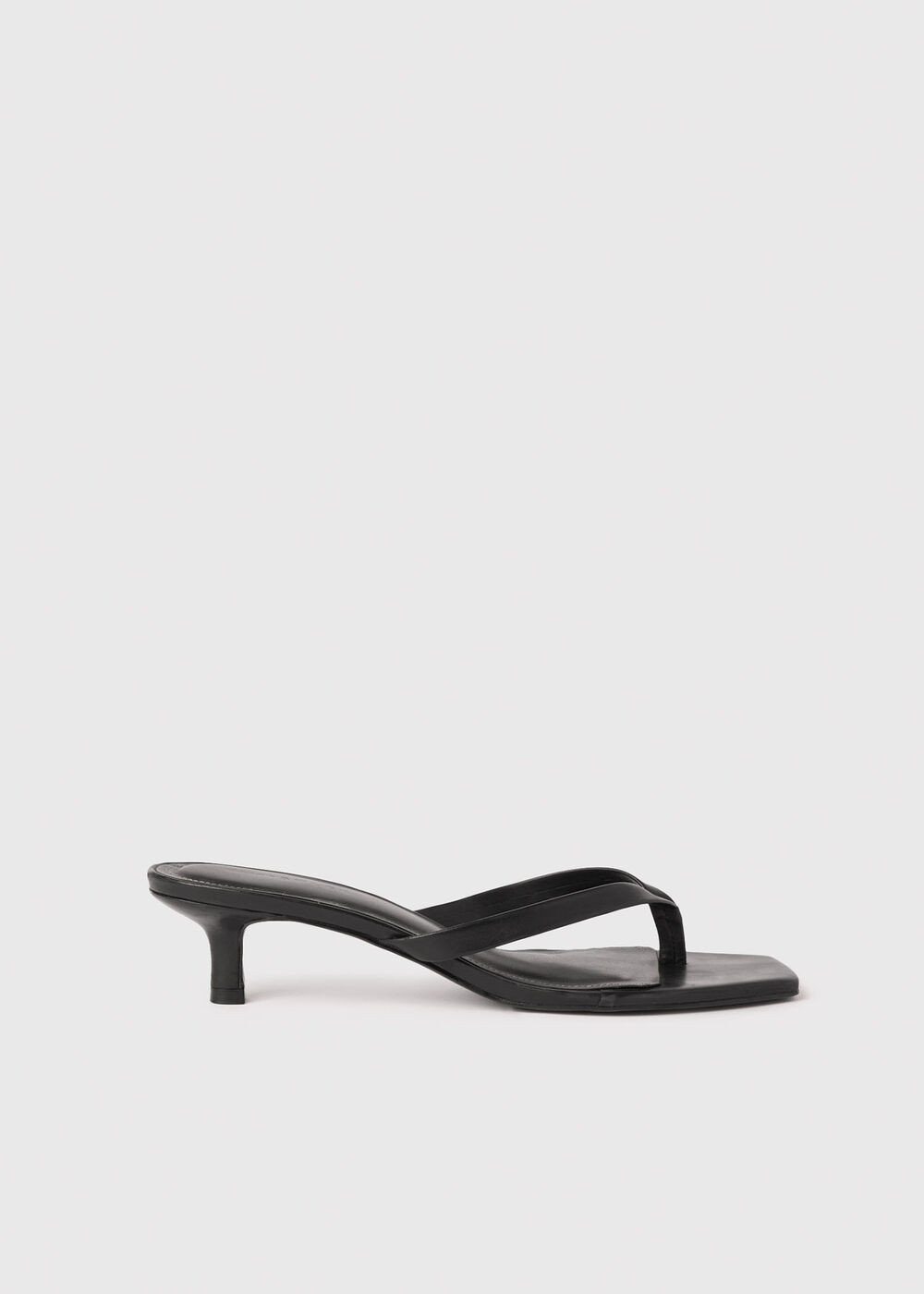 Black Toe Post Kitten Heel Mule | Whistles
