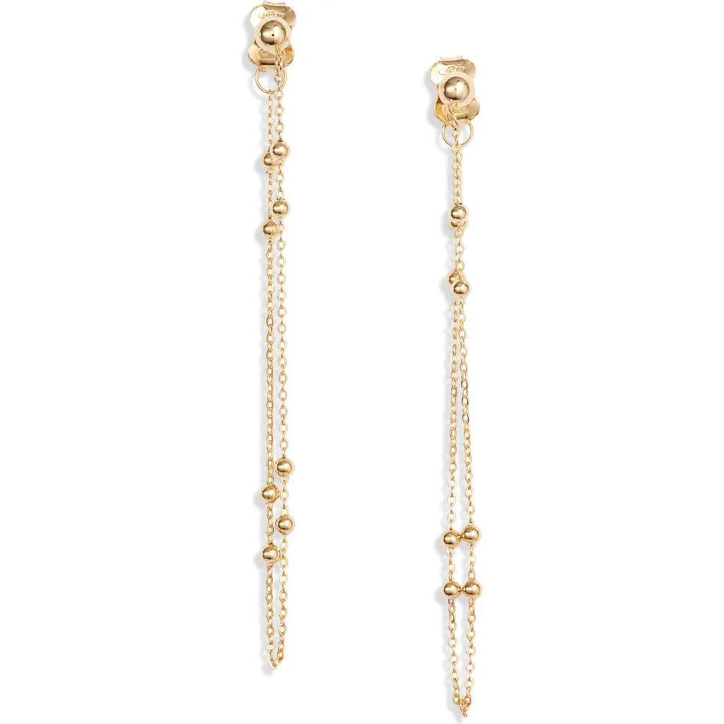 Bony Levy 14K Gold Chain Loop Earrings in Yellow Gold at Nordstrom | Nordstrom
