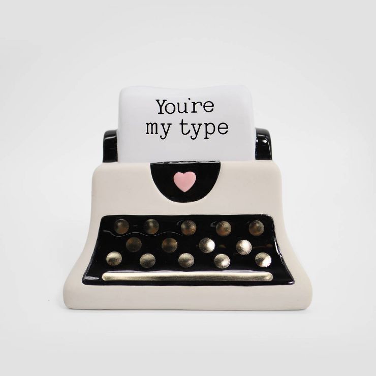 5.62" 'You're My Type' Ceramic Typewriter Valentine's Day Decorative Prop - Spritz™ | Target