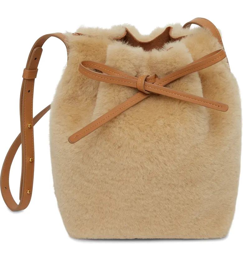 Mini Genuine Shearling Bucket Bag | Nordstrom