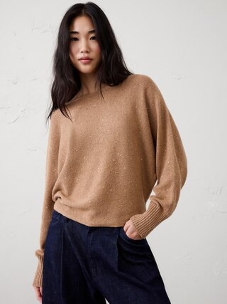 Sequin Boatneck Pullover Sweater | Banana Republic Factory