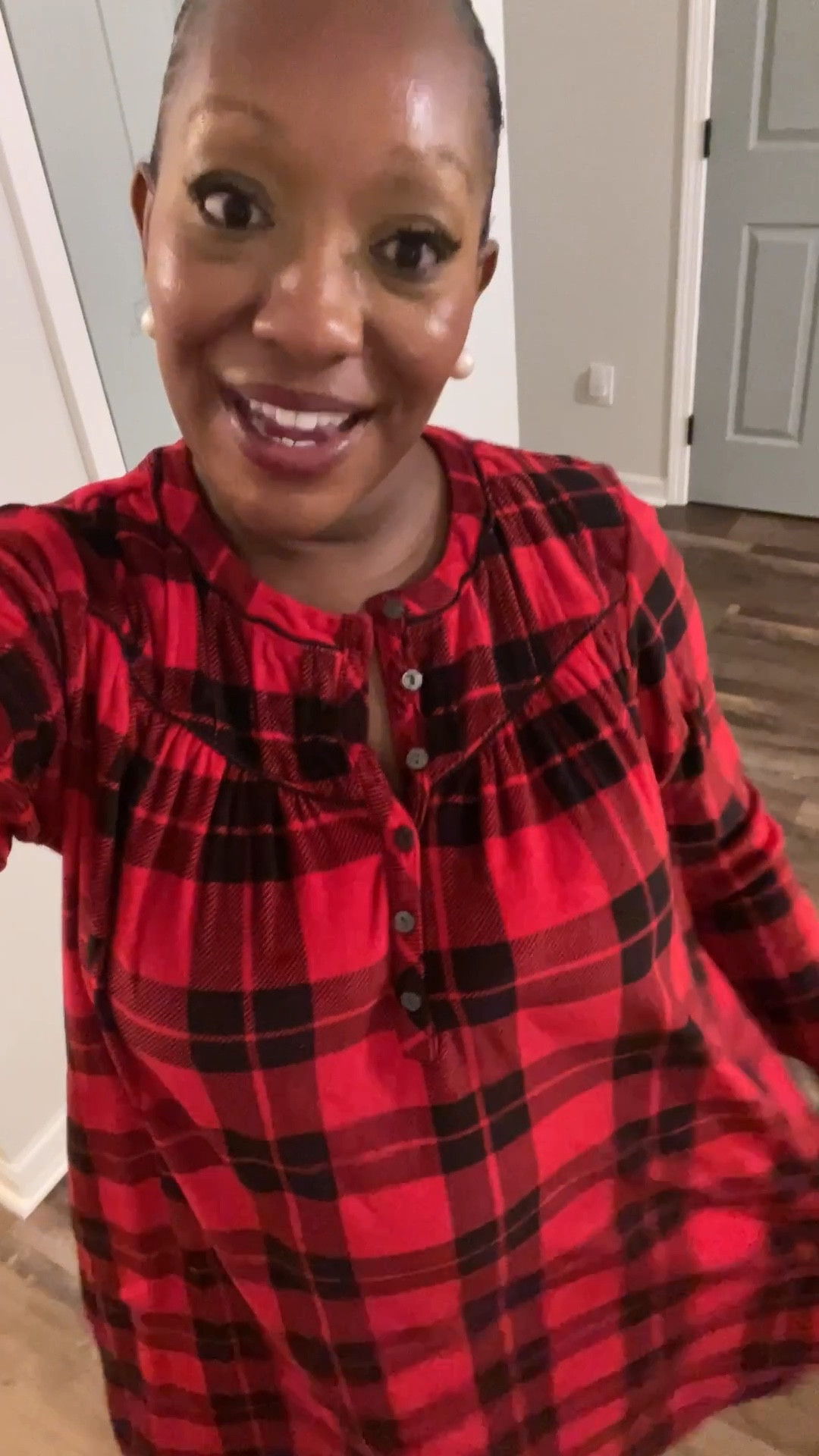 Love my cozy checkered nightgown for the cooler months. It’s perfect for Thanksgiving and Christmas and all winter long. I purchased it from Walmart last Christmas. Links below of similar ones too #christmaspjs #pajamas #christmas #cozypajamas #momlife #sahm #homemaker 

#LTKMidsize #LTKHoliday #LTKStyleTip