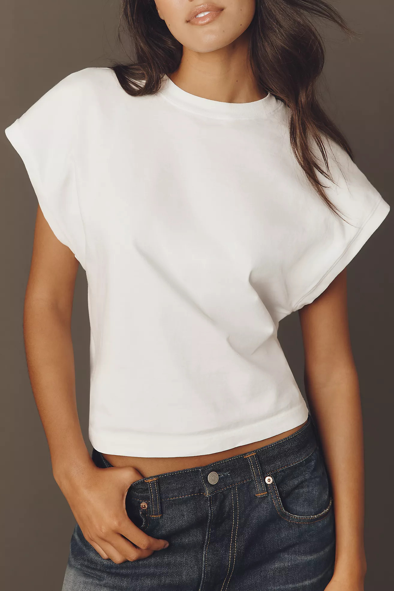 AGOLDE Meg Cotton Cap-Sleeve T-Shirt | Anthropologie (US)