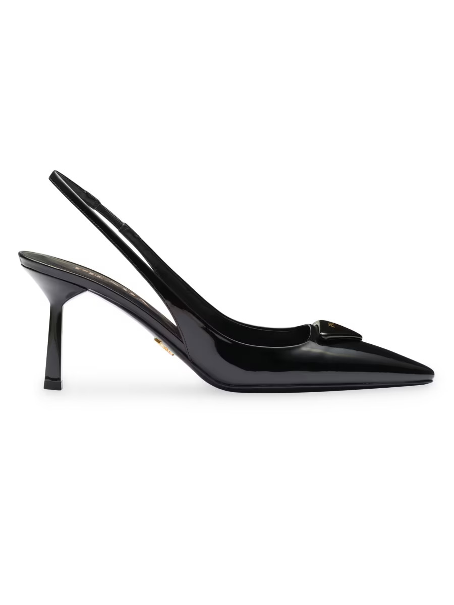 Prada Patent Leather Slingback Pumps | Saks Fifth Avenue