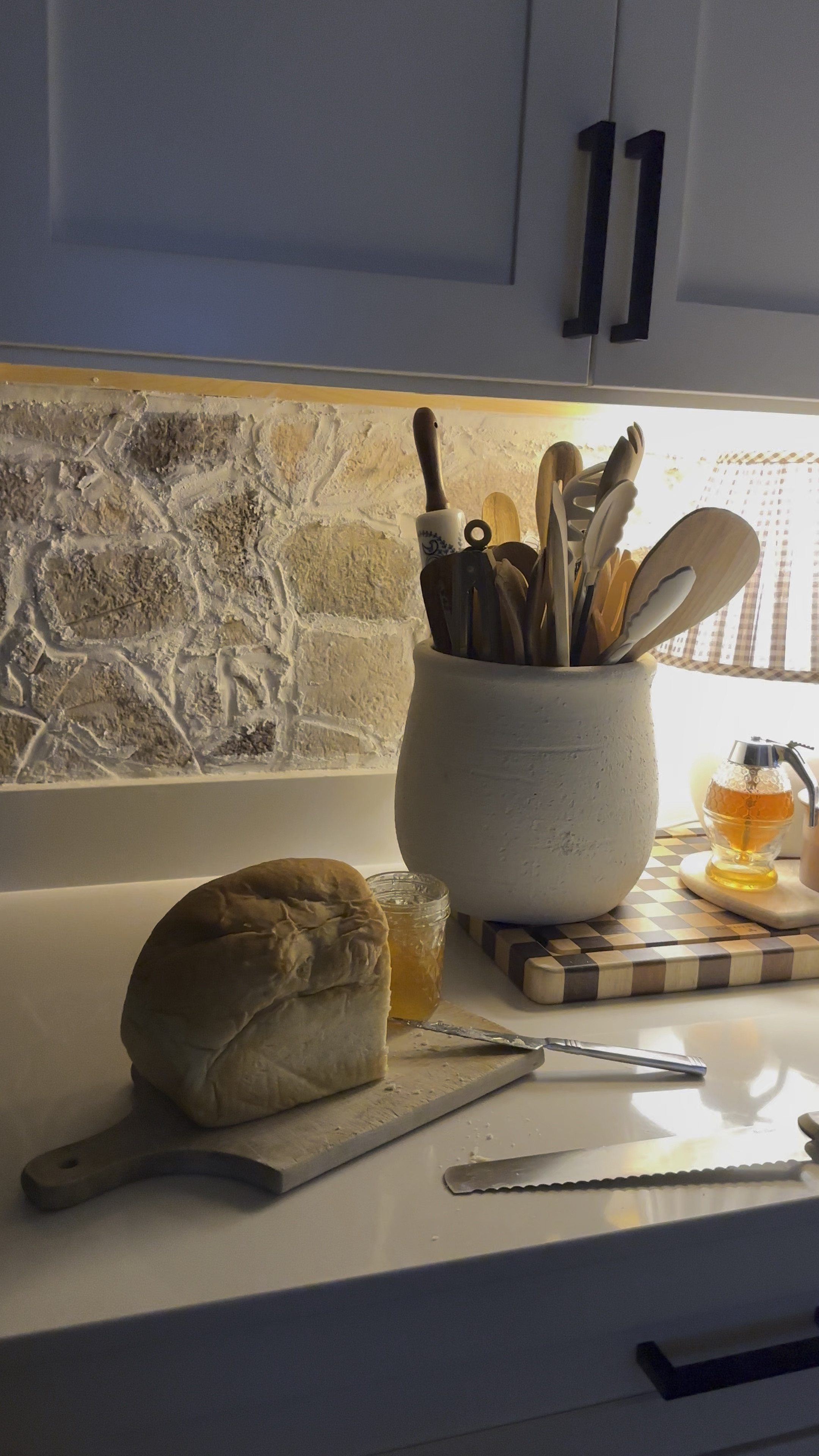 Kitchen favorites. This bread is so yummy and our Our place bread knife is a dream for cutting homemade bread! Just wanted to share with you!! 

#LTKHome #LTKSaleAlert #LTKWatchNow