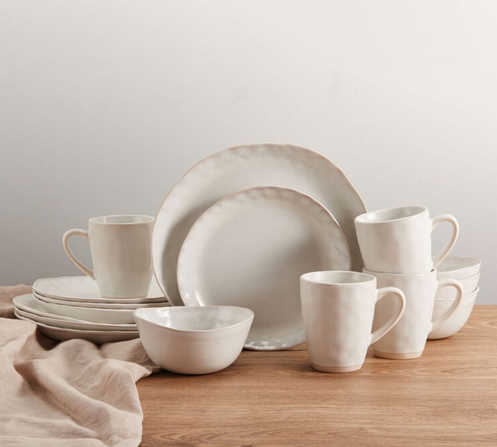 Cora Stoneware 16-Piece Dinnerware Set | Pottery Barn (US)