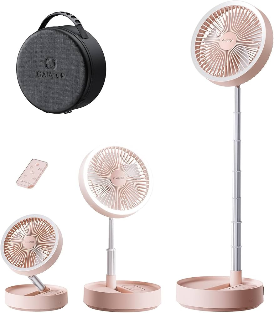 Gaiatop Portable Pedestal Fan 16000mAh Battery [Max 74h Runtime], Foldable Oscillating Standing F... | Amazon (US)