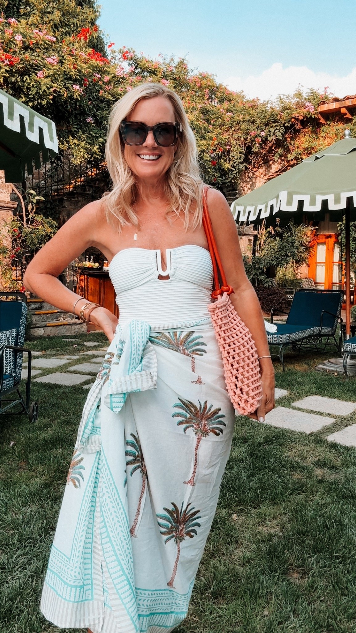 Pool time in my fave white one-piece (it has removable straps) & $20 sarong 

Wearing a 6

#LTKFindsUnder50 #LTKSwim #LTKOver40