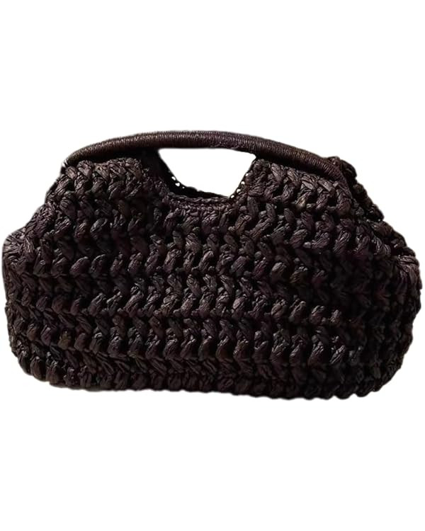 Large Straw Clutch Bag for Women Summer Satchel Purse Fashion Woven Top Hanlde Handbags for Beach... | Amazon (US)