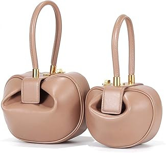 Fashion Designer Women's Genuine Leather Top Handle Handbag Evening Bag Party Prom Wedding Purse | Amazon (US)