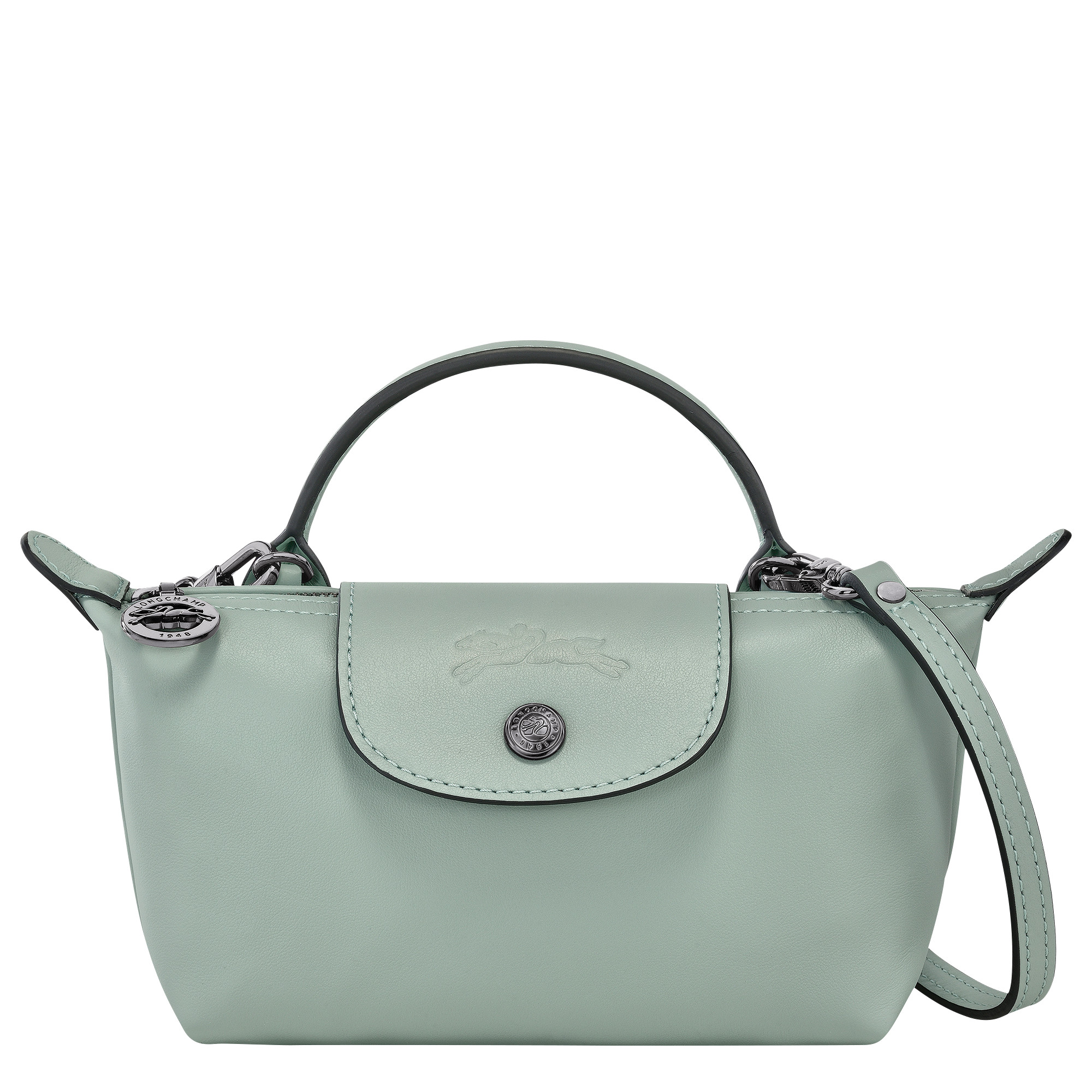 Le Pliage Xtra XS Pouch Vervain - Leather | Longchamp US | Longchamp
